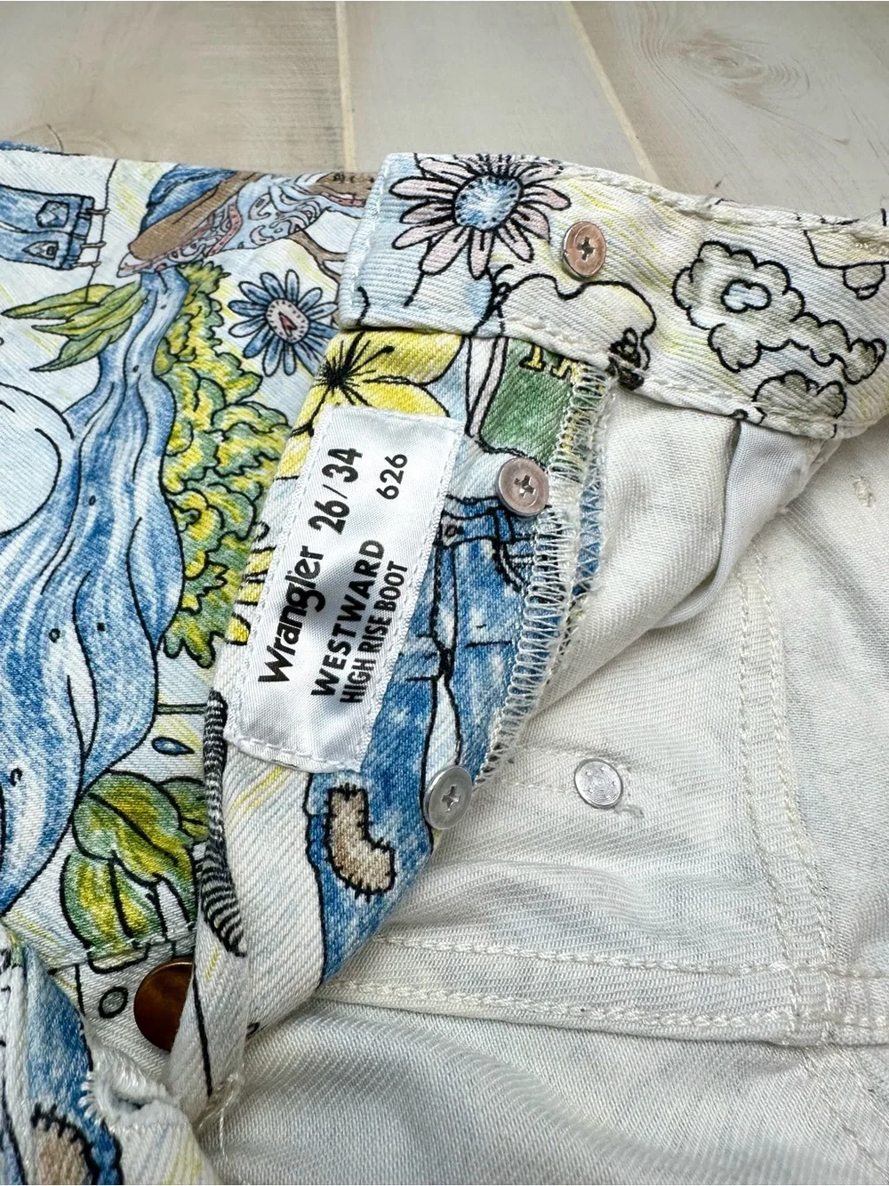 Wrangler X Anthropologie Women's Save The Planet Earth Day Jeans